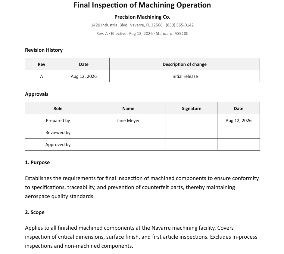 SOPForge document
